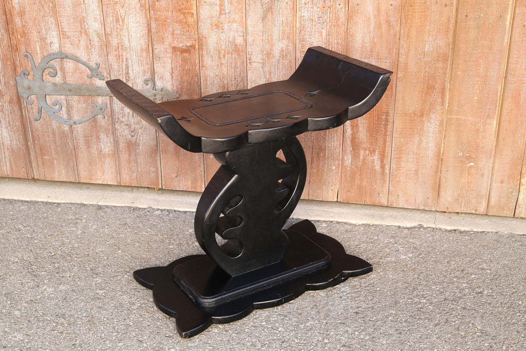 Ebony Ashanti African Side Table