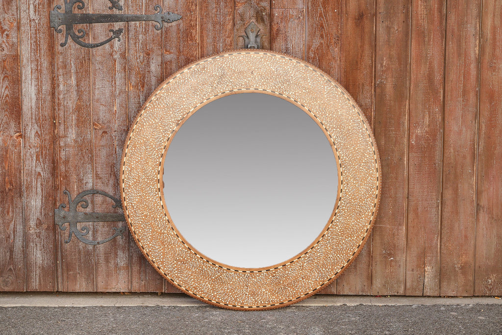Pattee Foliage Bone Inlay Mirror