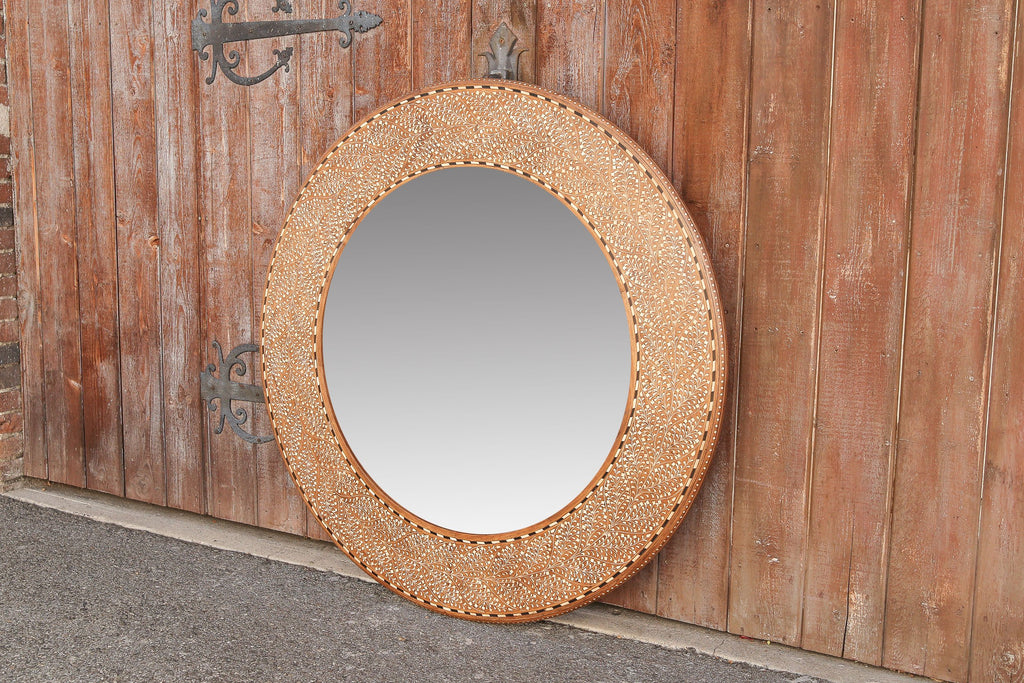 Pattee Foliage Bone Inlay Mirror