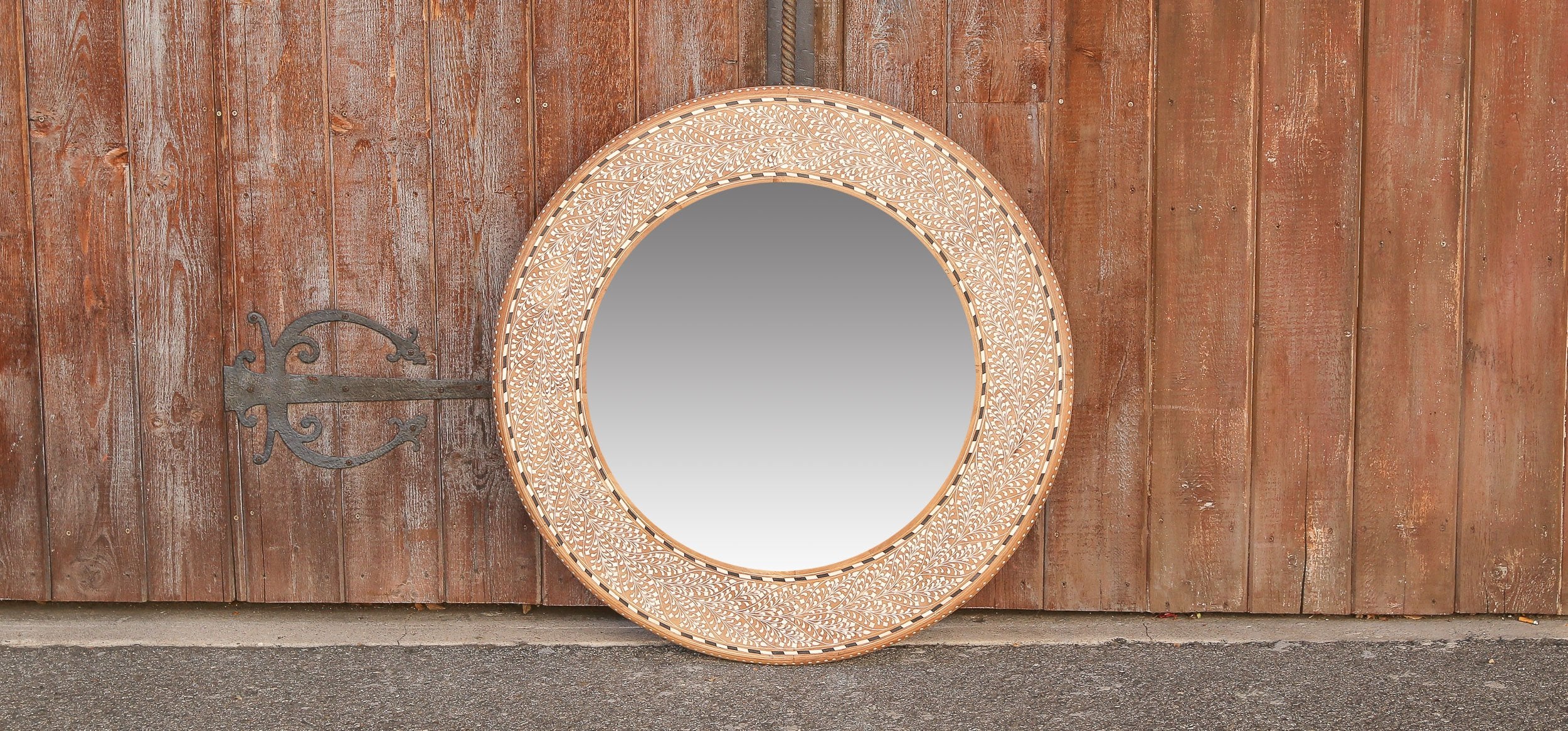 Foliage Bone Inlay Mirror