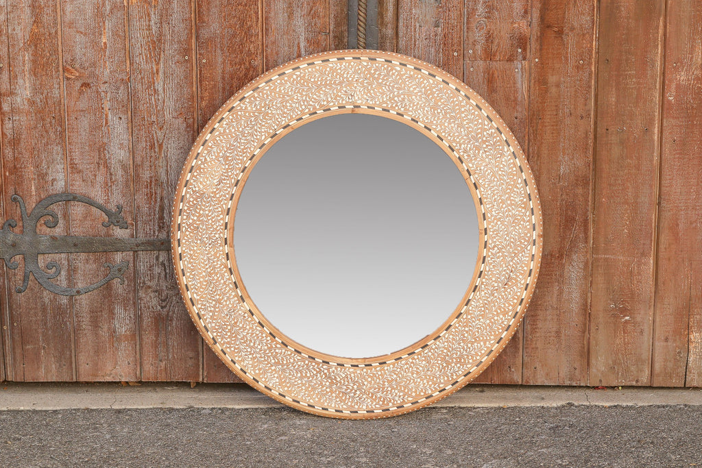 Foliage Bone Inlay Mirror