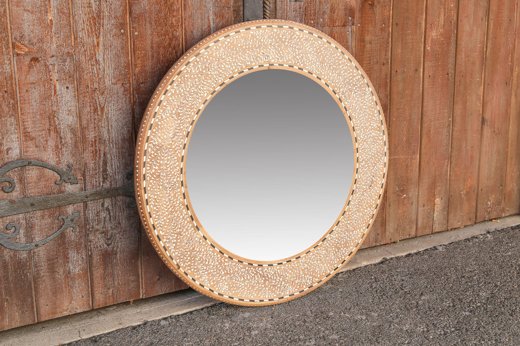 Foliage Bone Inlay Mirror
