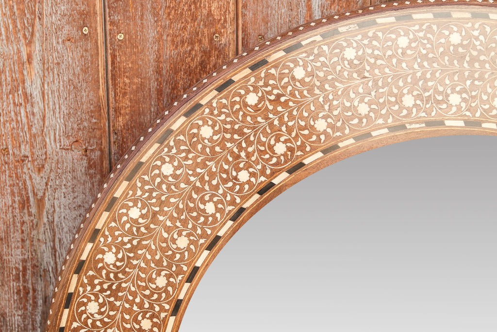 Zellige Round Bone Inlay Mirror