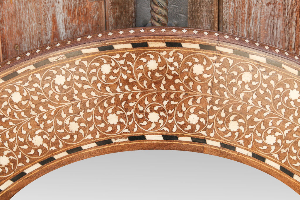 Zellige Round Bone Inlay Mirror
