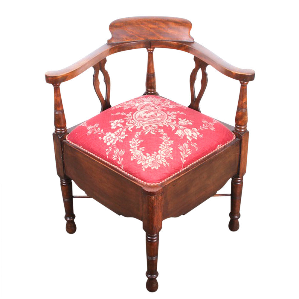 English Mahogany Corner Chair