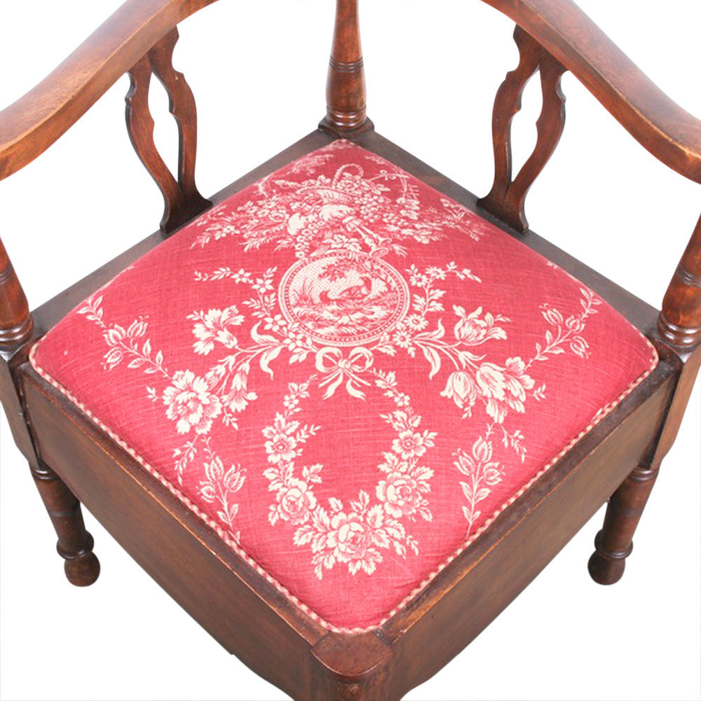 English Mahogany Corner Chair