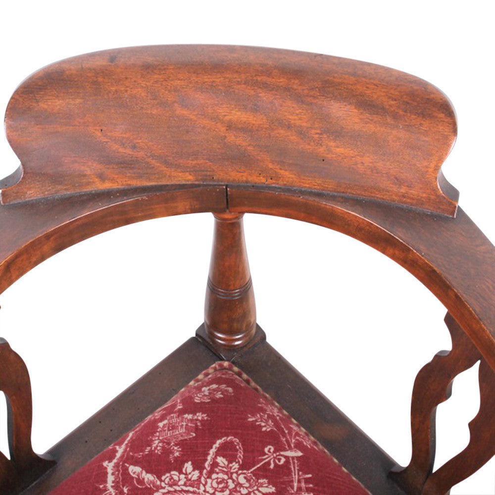 English Mahogany Corner Chair