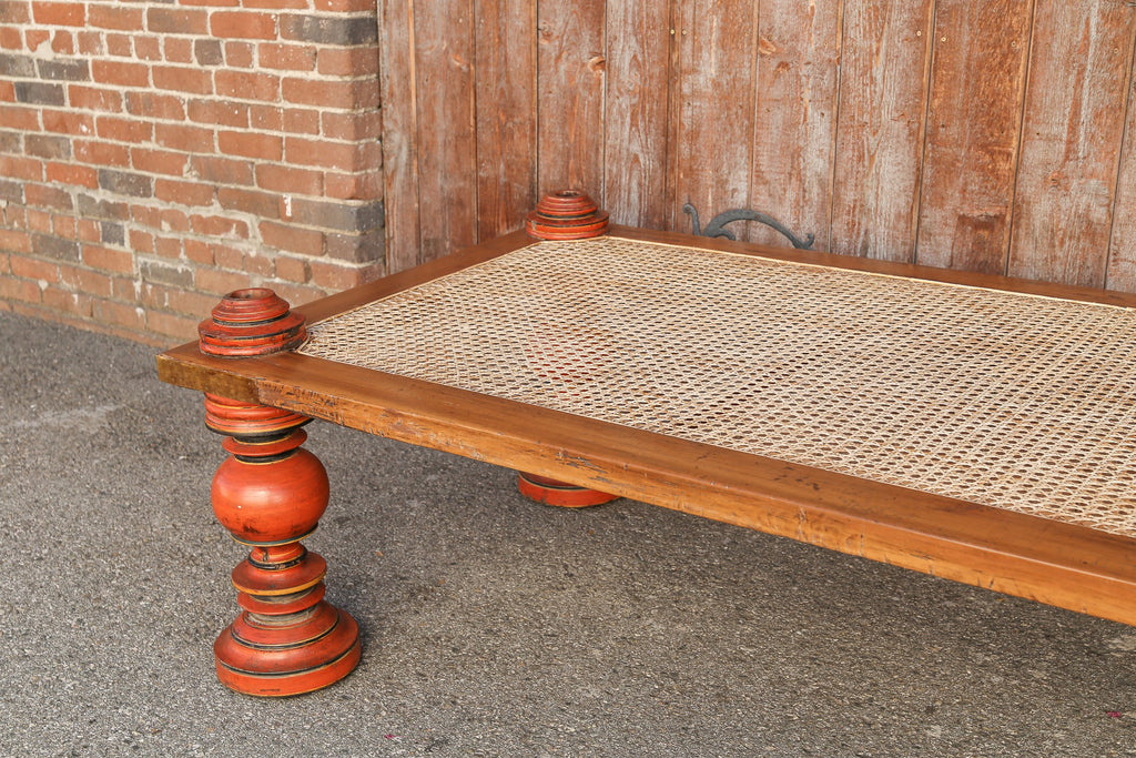 Anglo-Indian Baluster Carved Leg Table
