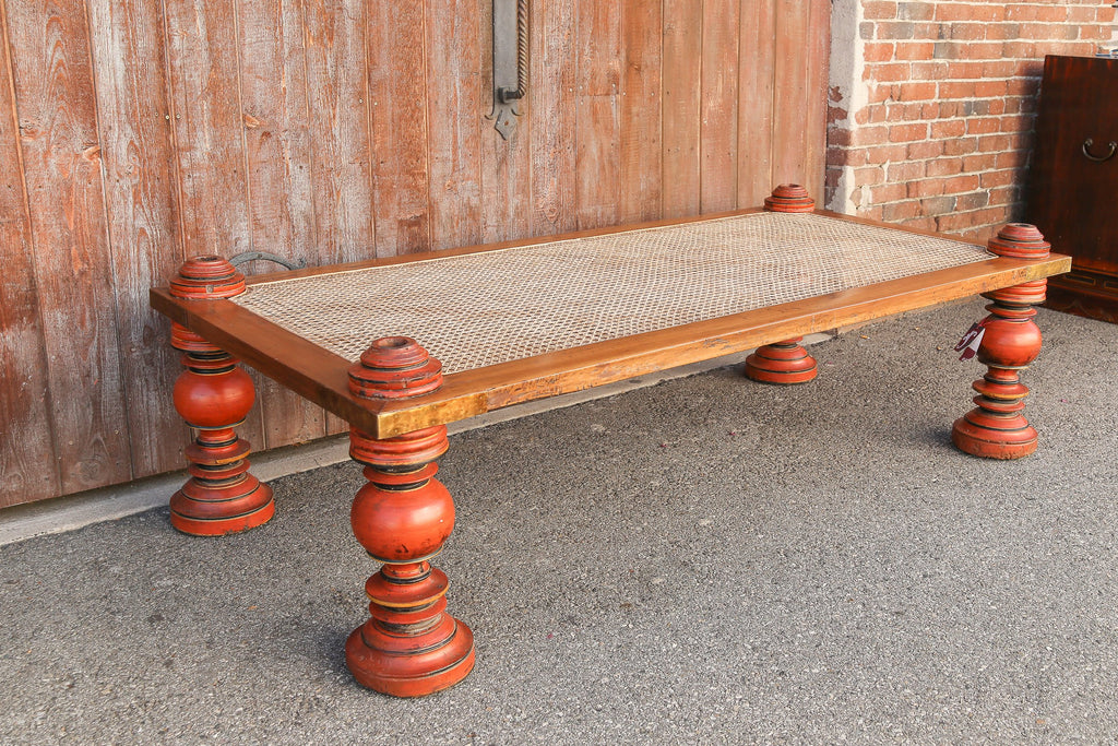 Anglo-Indian Baluster Carved Leg Table