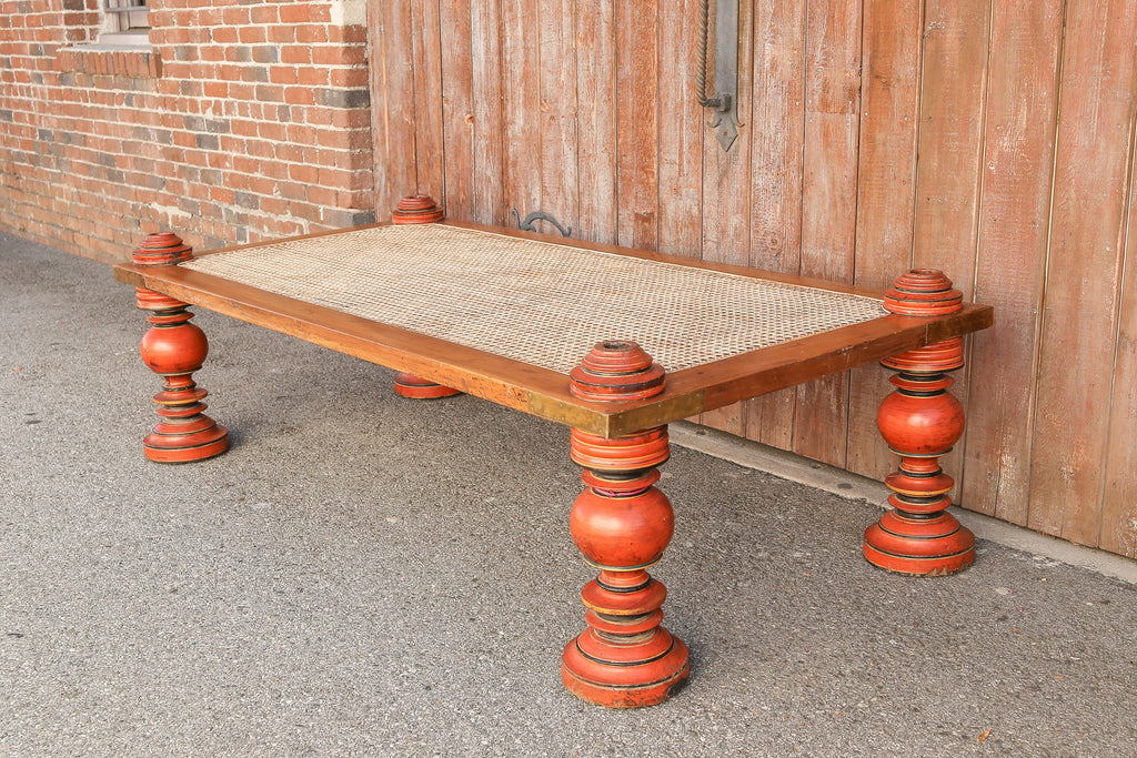 Anglo-Indian Baluster Carved Leg Table
