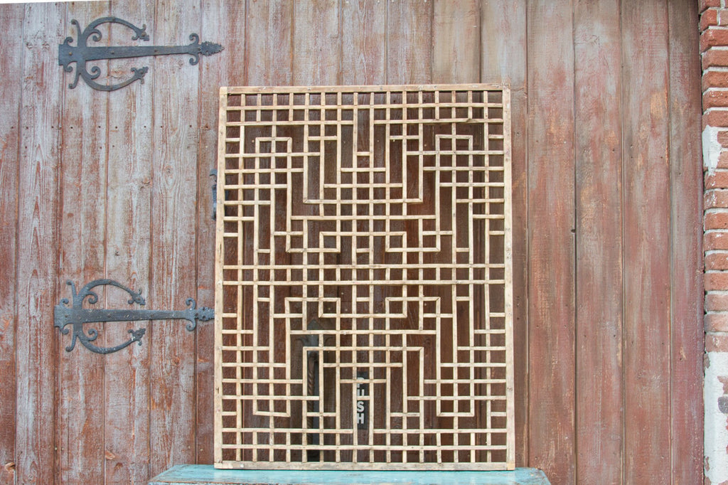 Striking Antique Open Lattice Window Panel