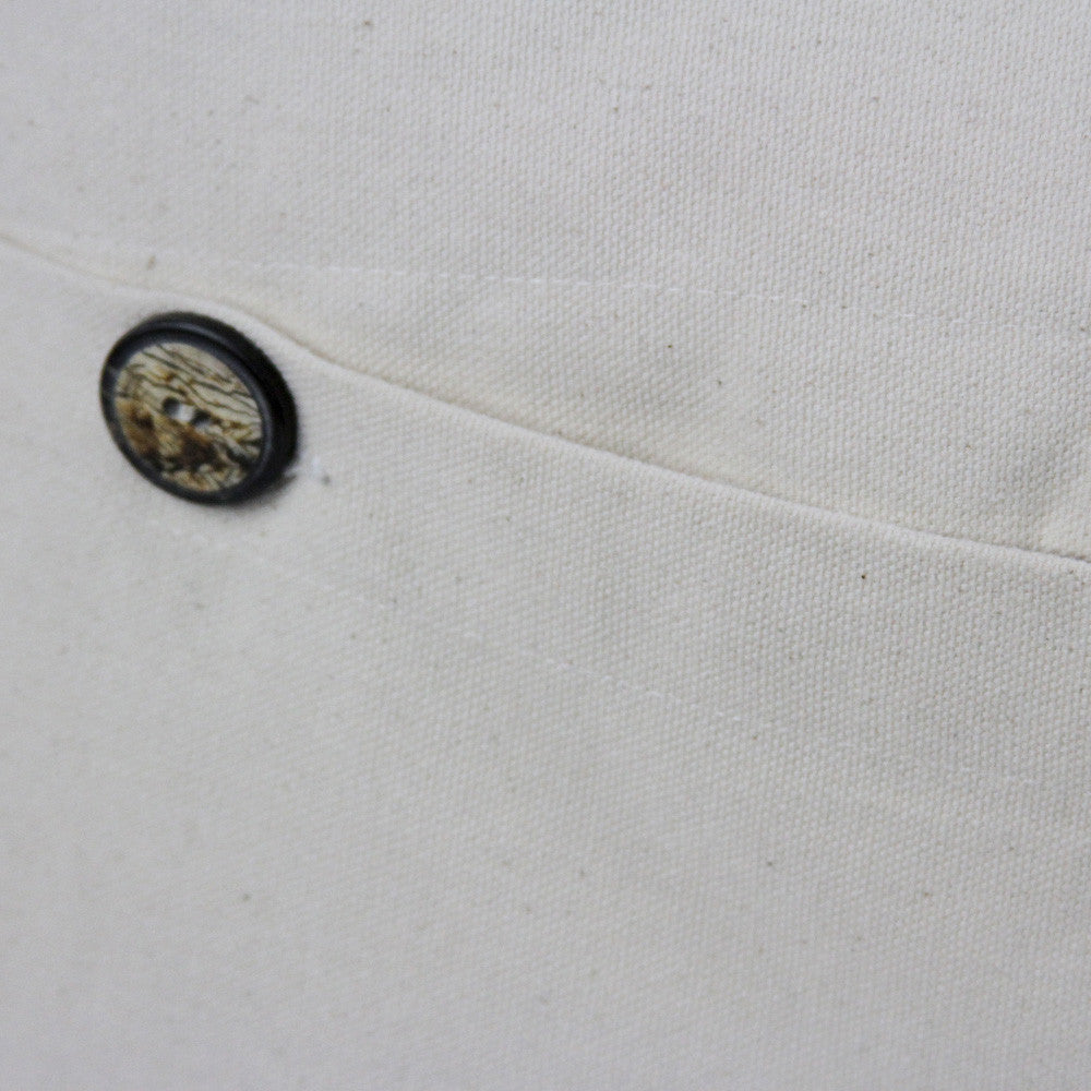 Golden Plaid Silk Kantha Pillow III