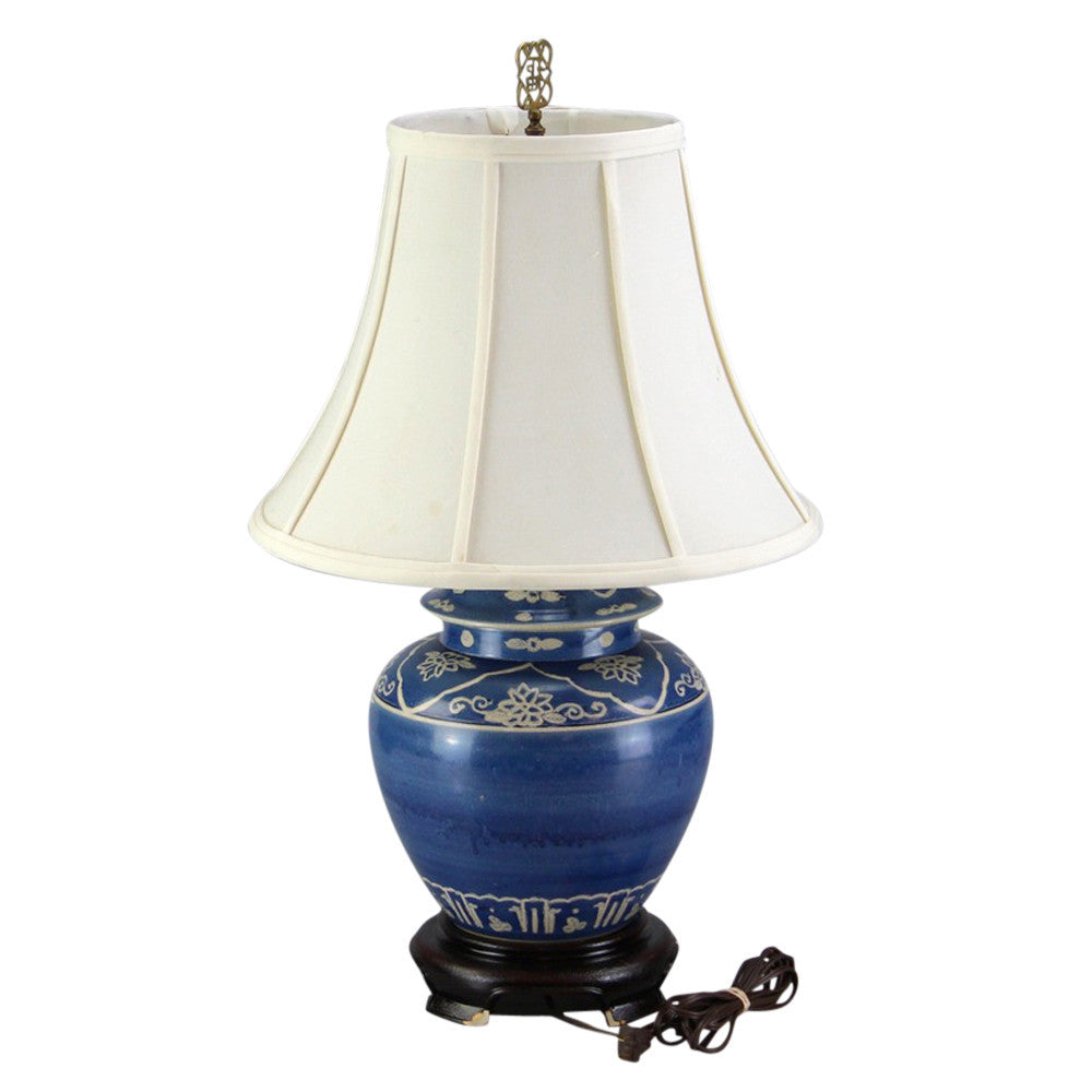 Blue & White Japanese Lamp