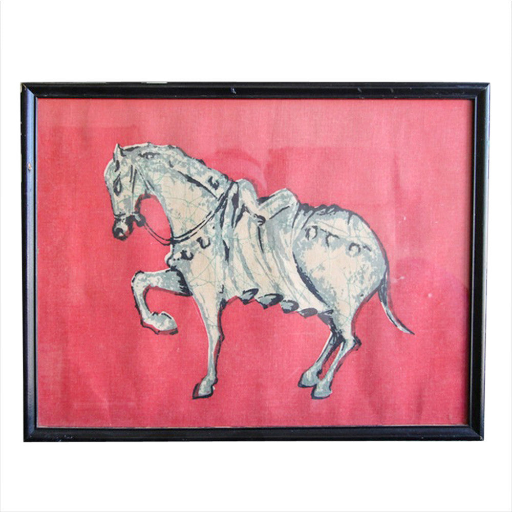 Chinese Horse Batik Painting