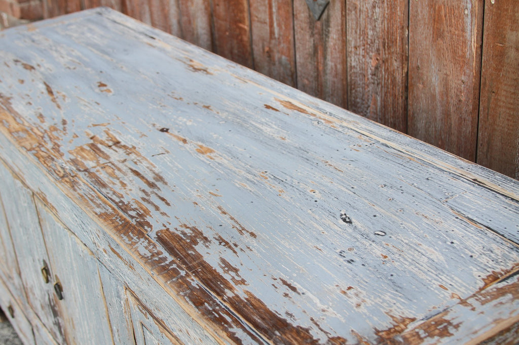 Distressed Gray Tang Empire Credenza