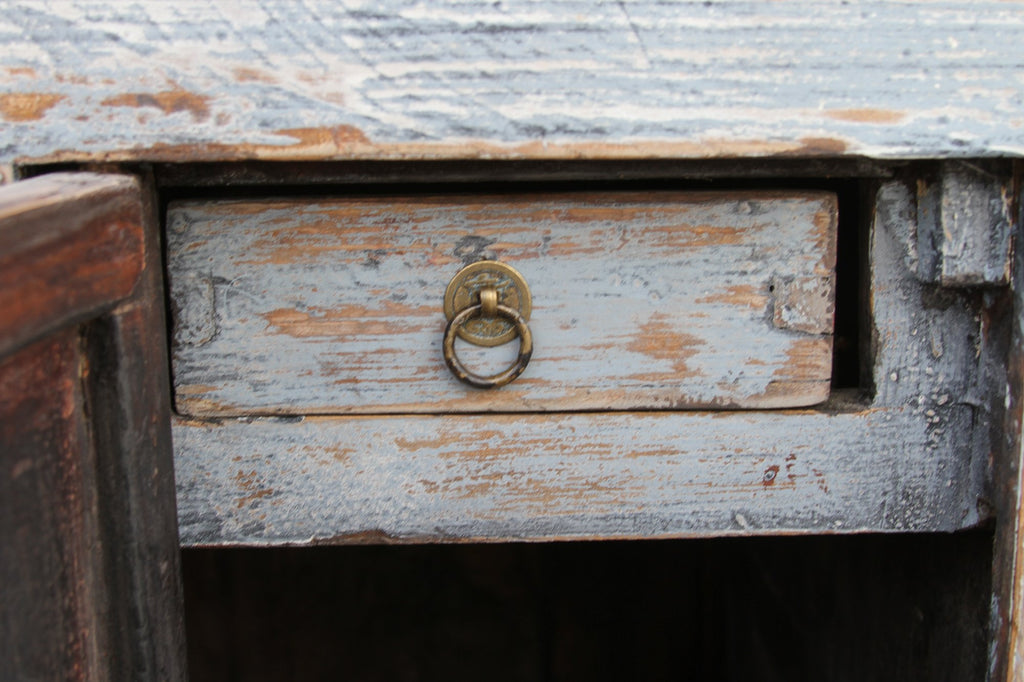 Distressed Gray Tang Empire Credenza