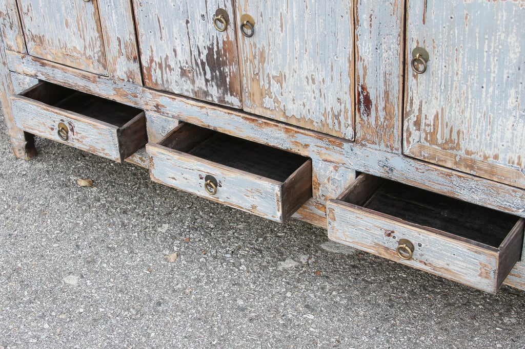 Distressed Gray Tang Empire Credenza