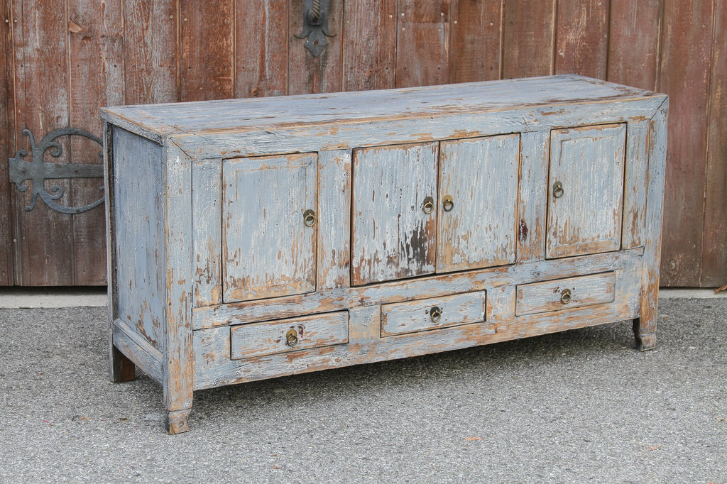 Distressed Gray Tang Empire Credenza