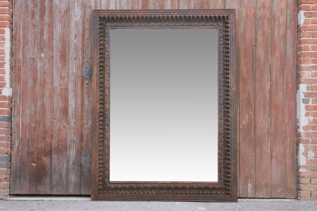Mid 20th Century Large Anglo Indian Spindle Mirror