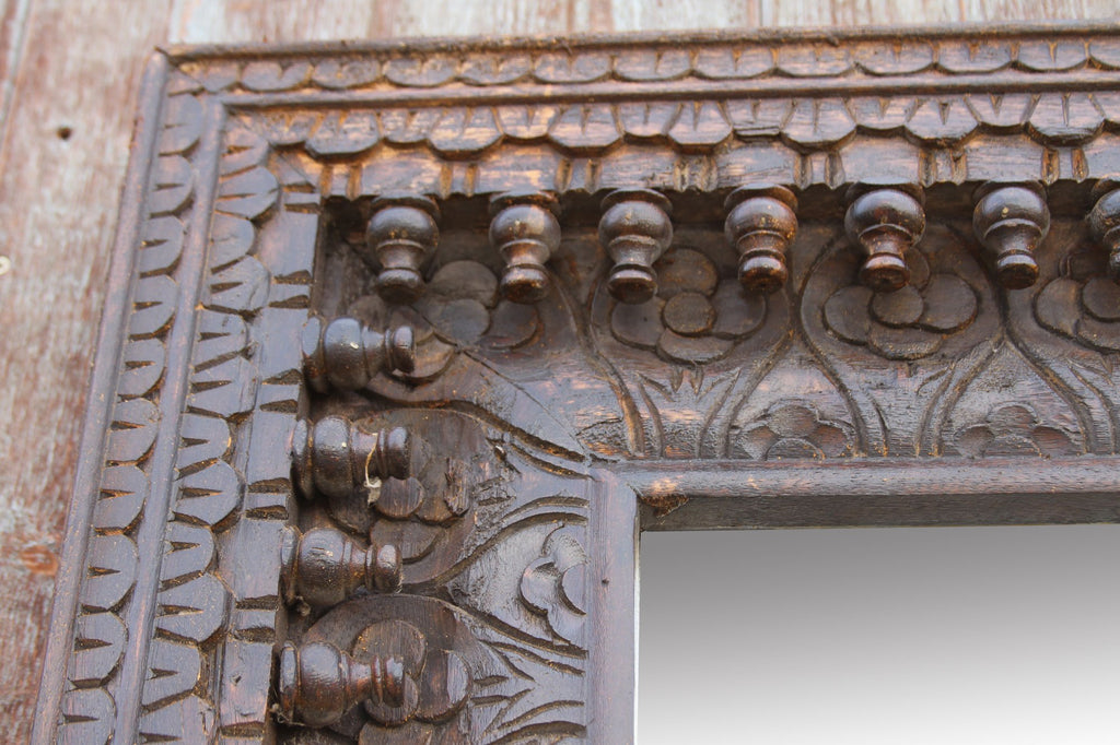 Mid 20th Century Large Anglo Indian Spindle Mirror