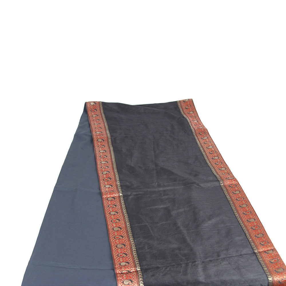 Paisley Bordered Ebony Heritage Silk Runner
