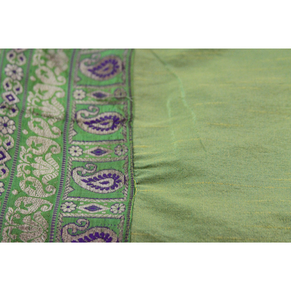 Paisley Bordered Jade Heritage Silk Runner