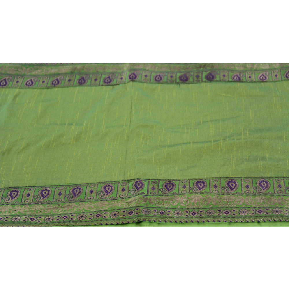 Paisley Bordered Jade Heritage Silk Runner