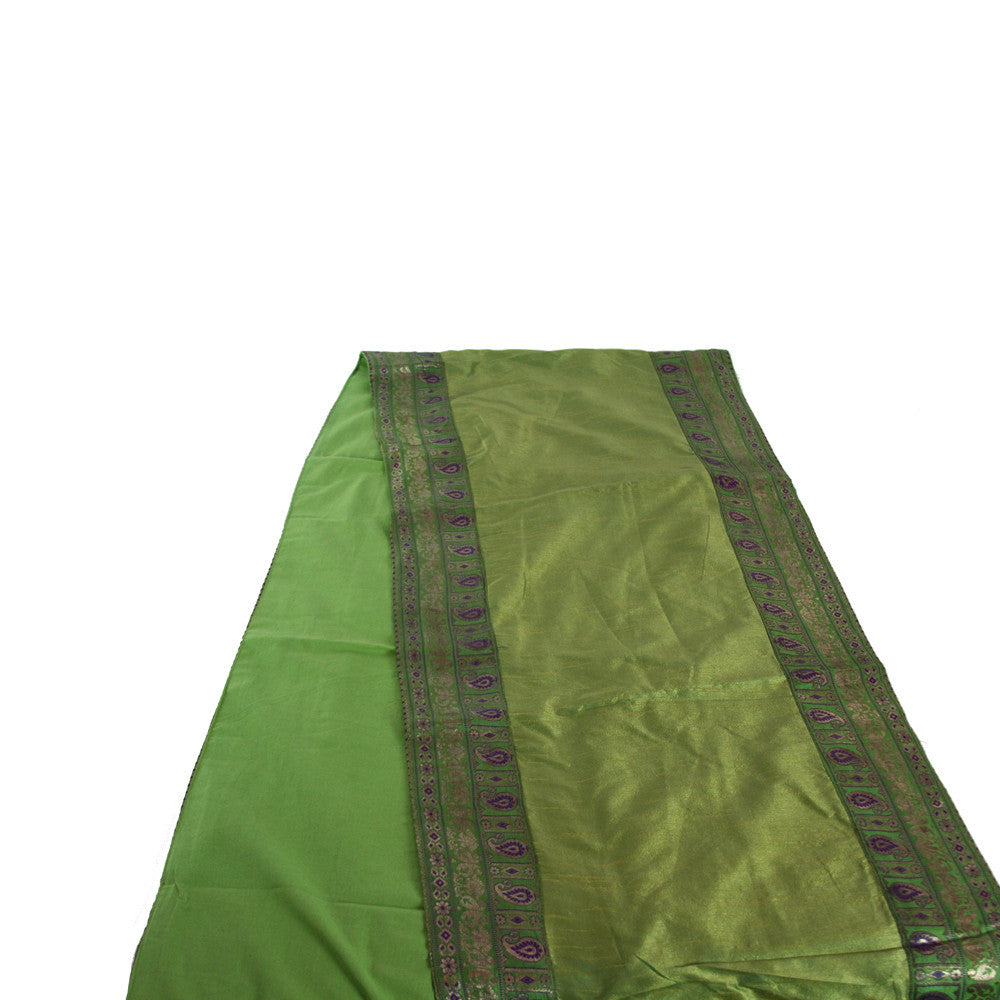 Paisley Bordered Jade Heritage Silk Runner
