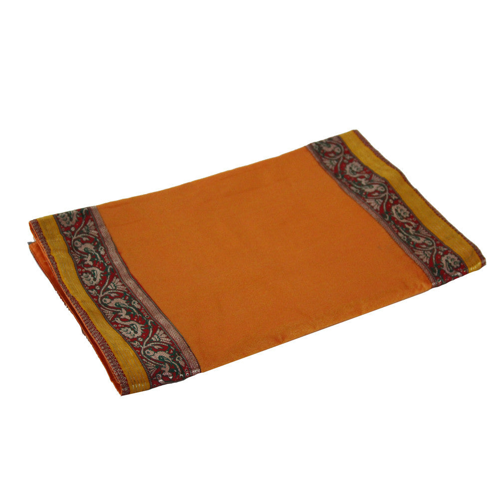 Vine Bordered Tangerine Heritage Silk Runner