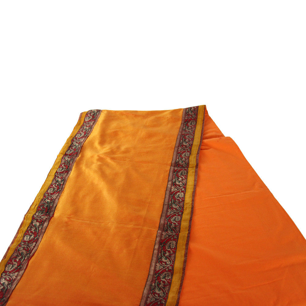 Vine Bordered Tangerine Heritage Silk Runner