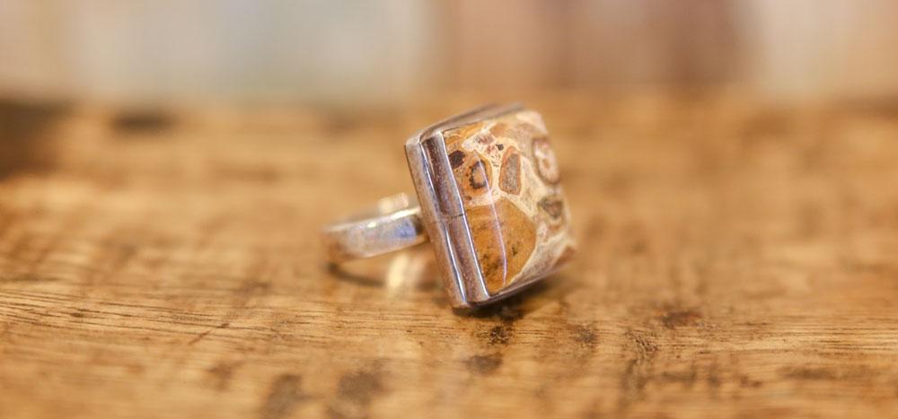 Captivating Picture Jasper Ring