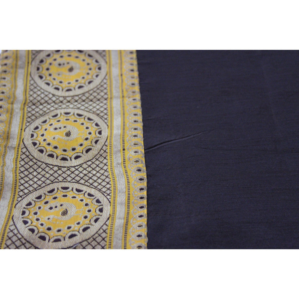 Thick Gold Bordered Cafe Heritage Silk Runner