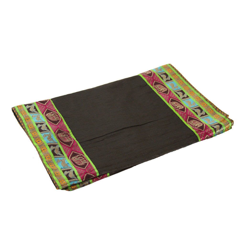 Elephant Bordered Cafe Heritage Silk Runner