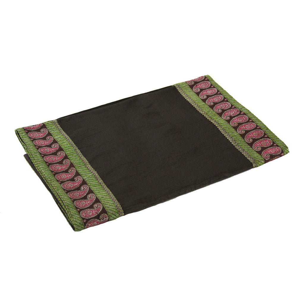 Paisley Bordered Cafe Heritage Silk Runner