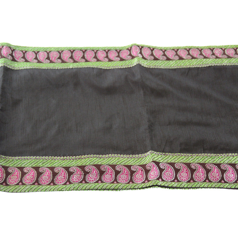 Paisley Bordered Cafe Heritage Silk Runner