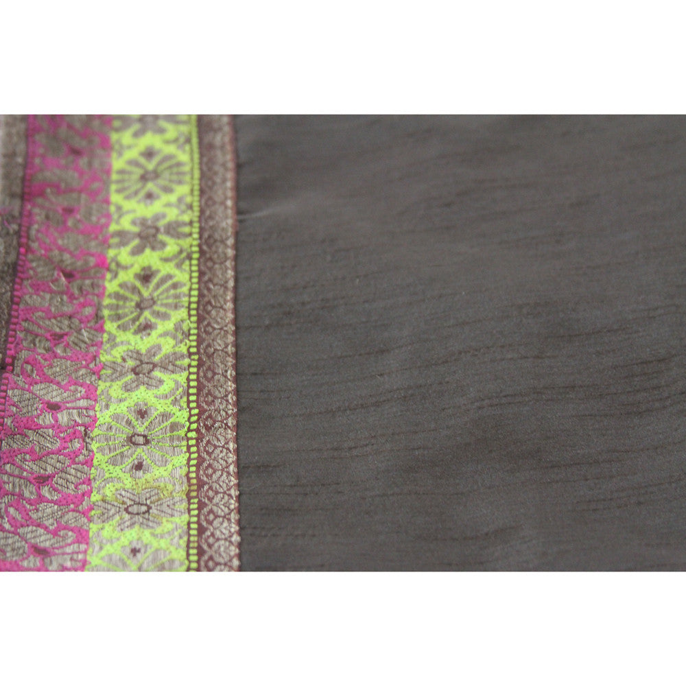 Floral Bordered Cafe Heritage Silk Runner
