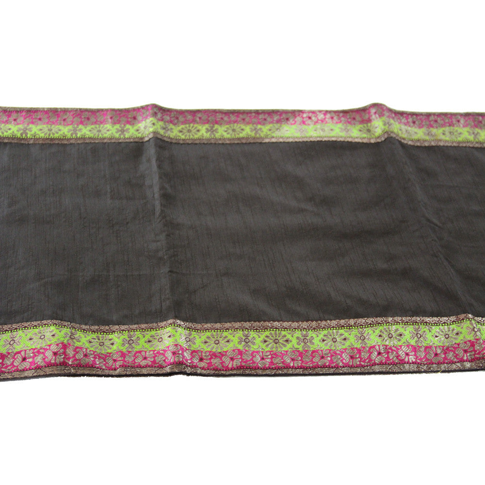 Floral Bordered Cafe Heritage Silk Runner