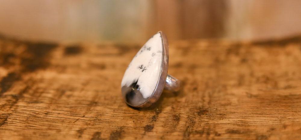 Striking Opal Dendrite Ring