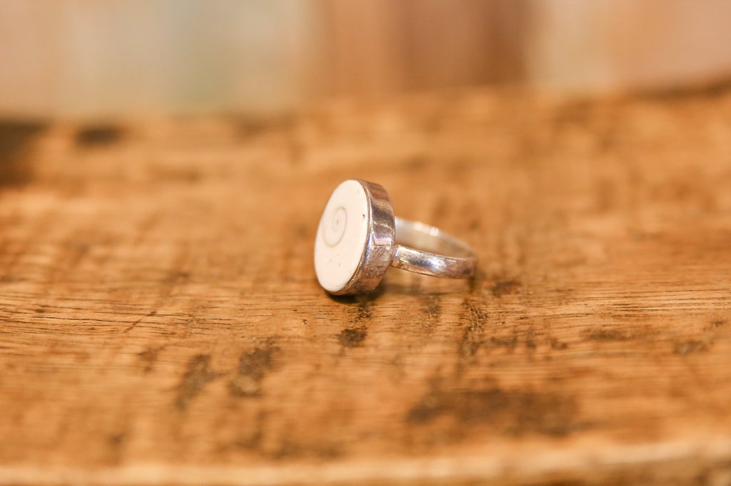 White Agate Stone Ring