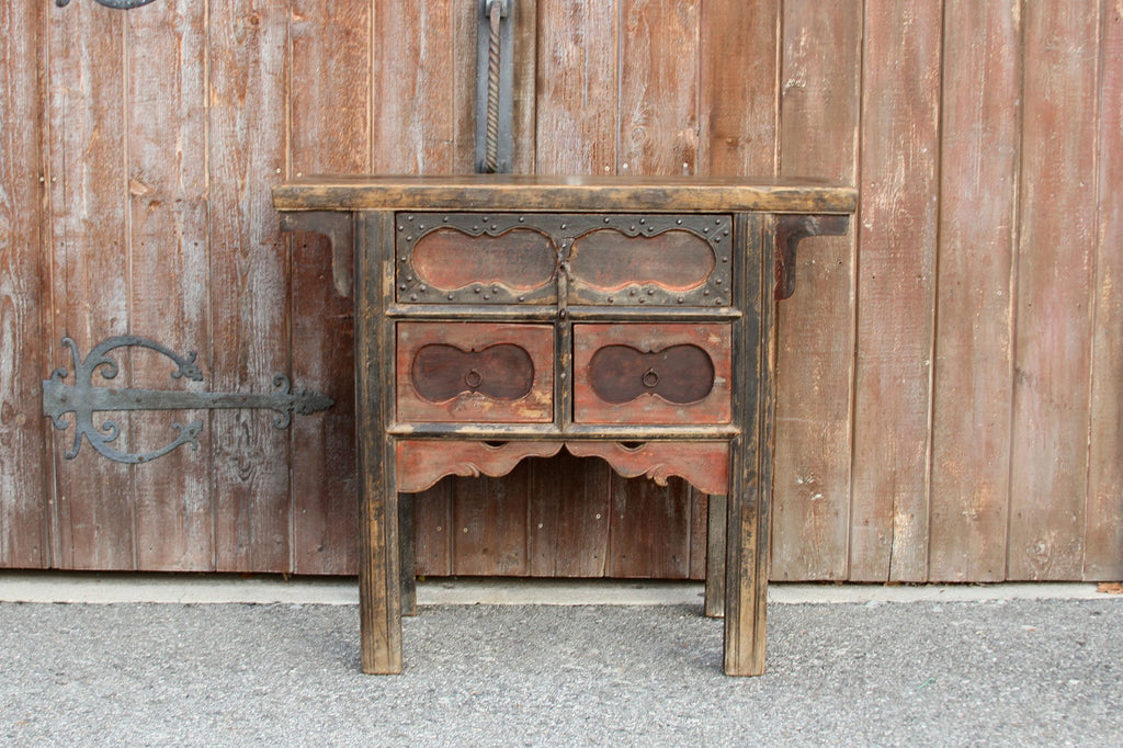 19th Century Primitive Painted Money Dresser