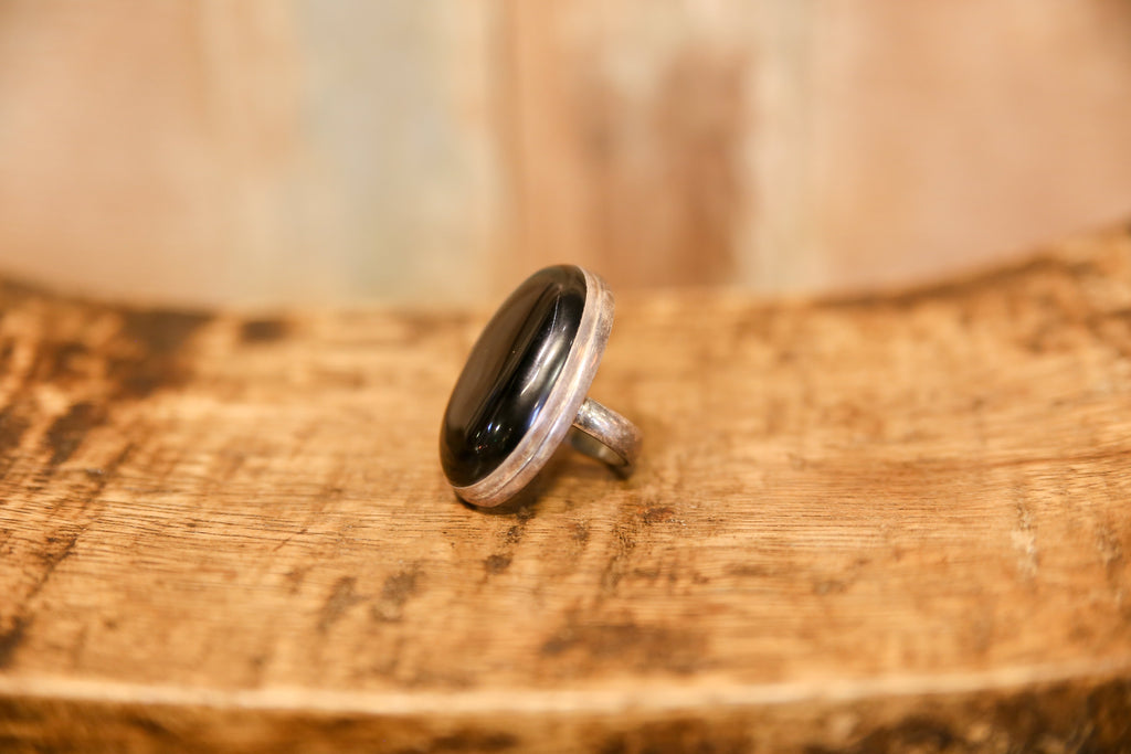 Oblong Onyx Ring