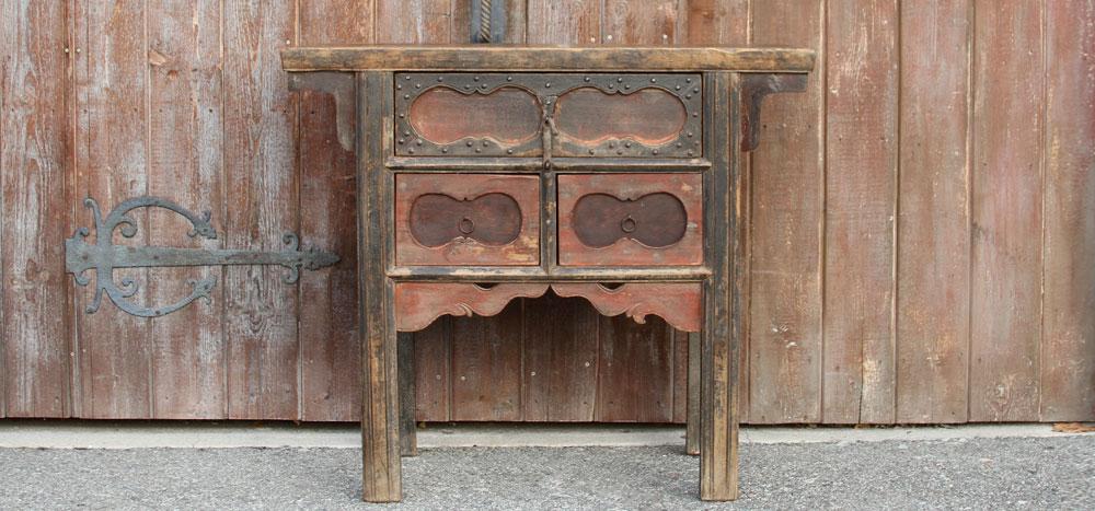 19th Century Primitive Painted Money Dresser