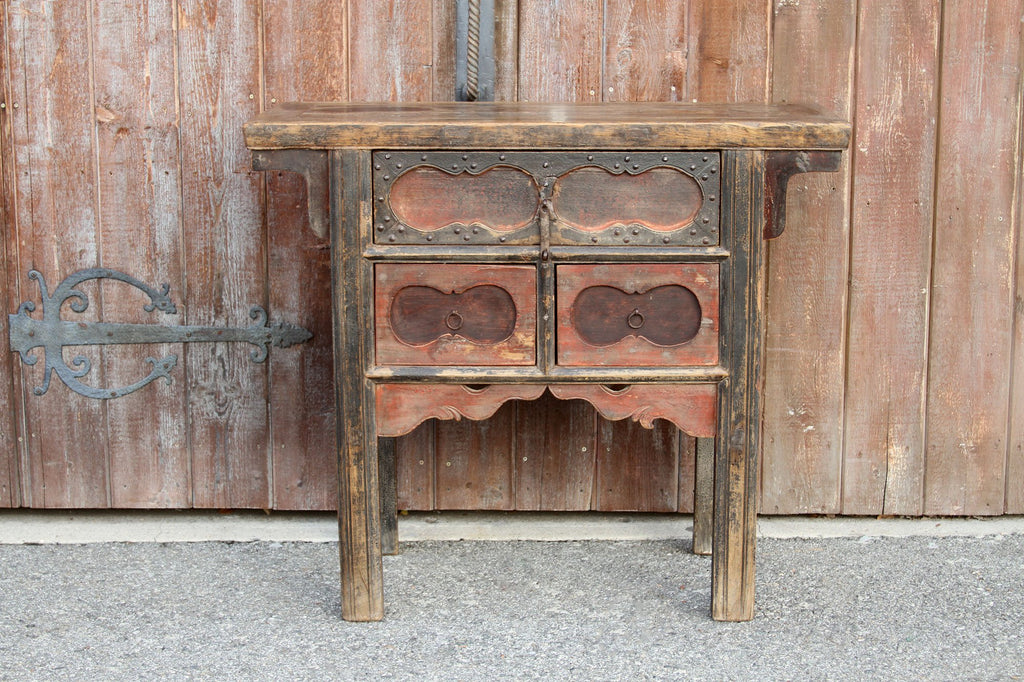 19th Century Primitive Painted Money Dresser
