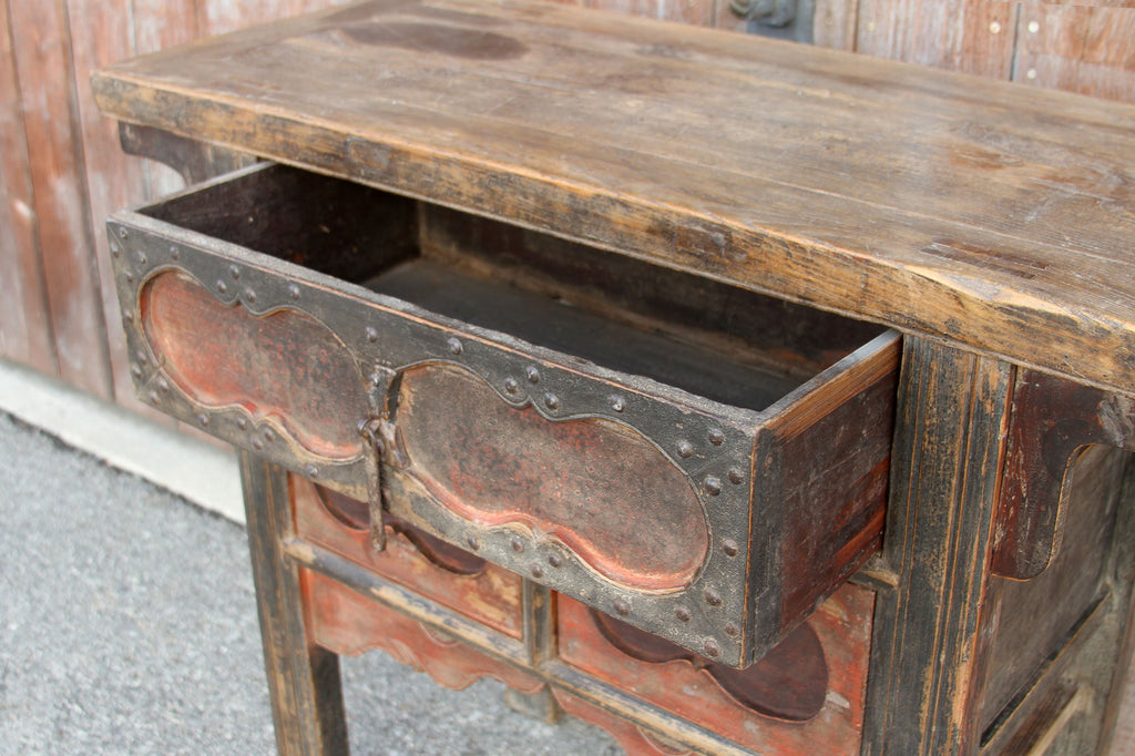 19th Century Primitive Painted Money Dresser