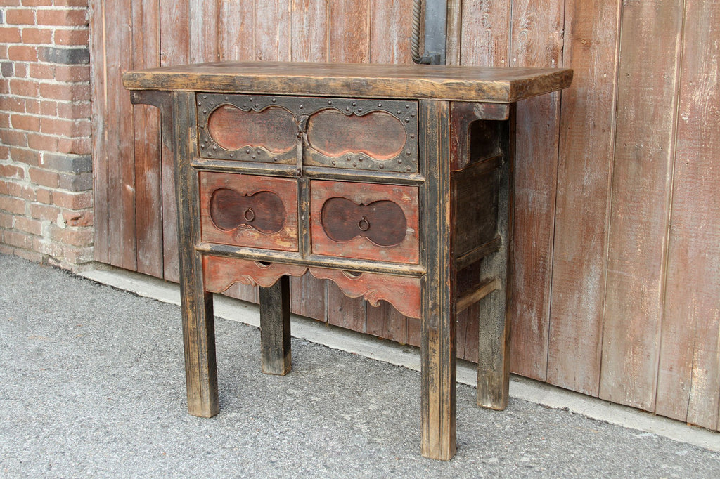 19th Century Primitive Painted Money Dresser