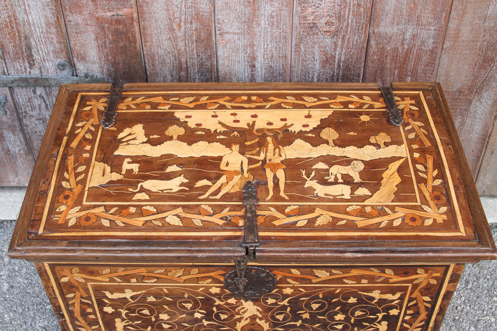 Rare Spanish Colombian Marquetry Chest