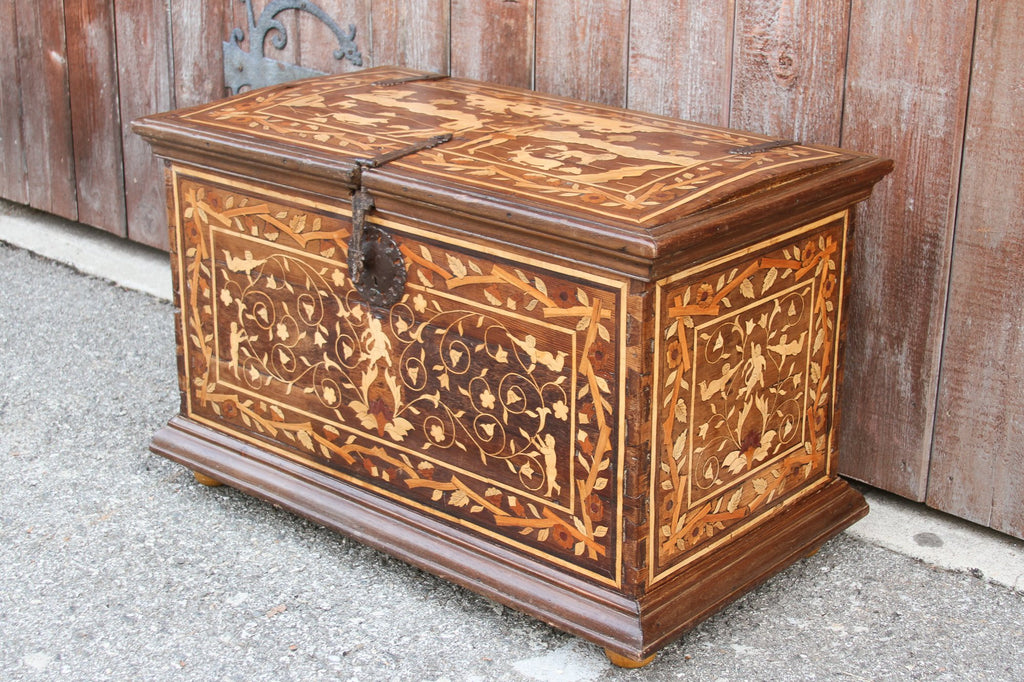 Rare Spanish Colombian Marquetry Chest