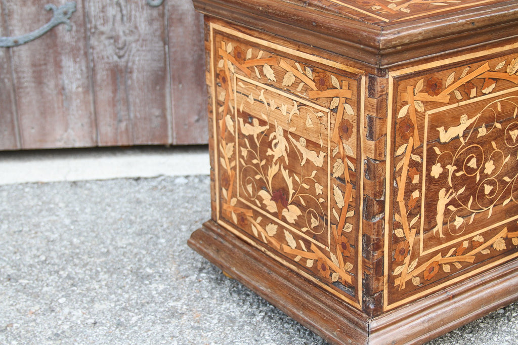 Rare Spanish Colombian Marquetry Chest