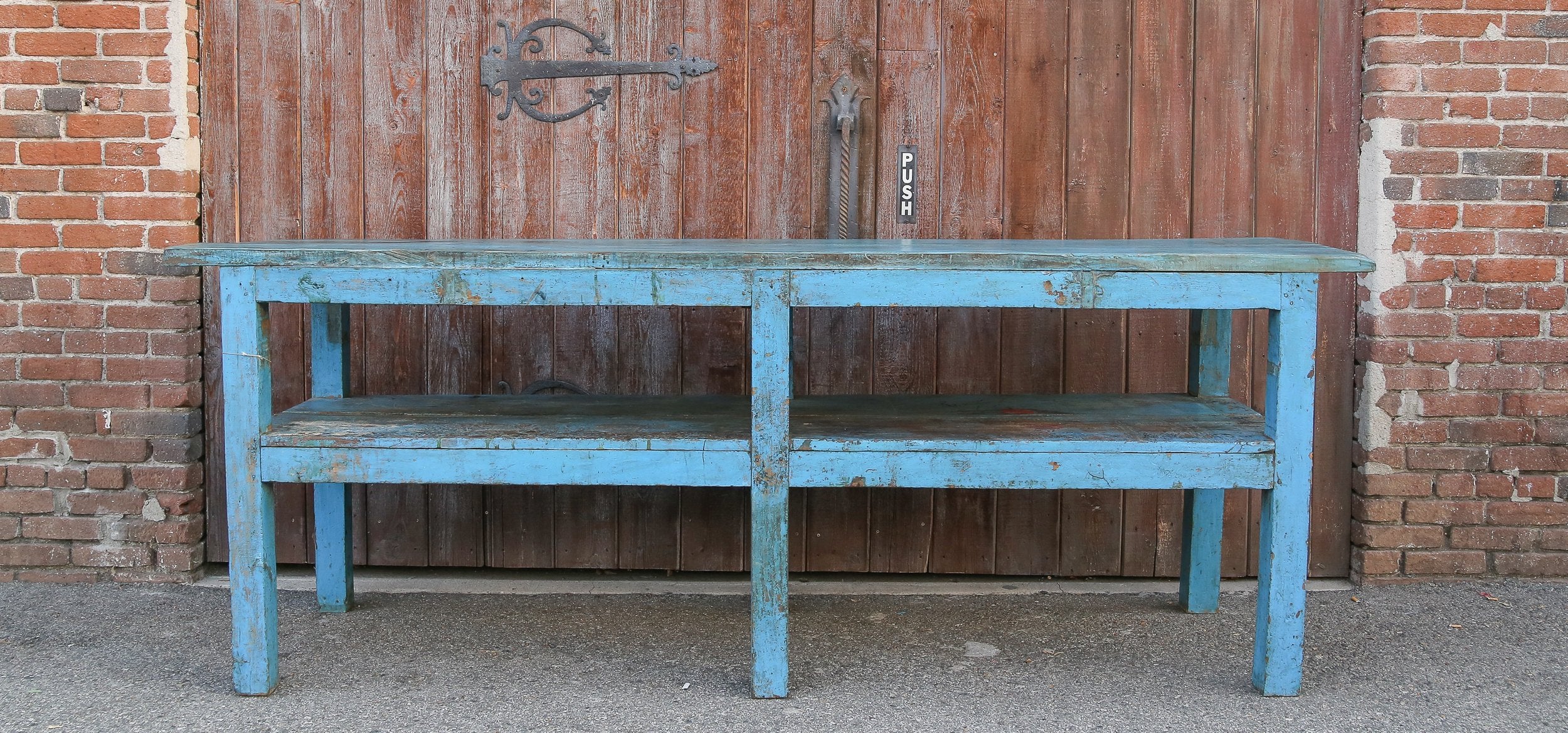 Colonial Azure Farmhouse Kitchen Table