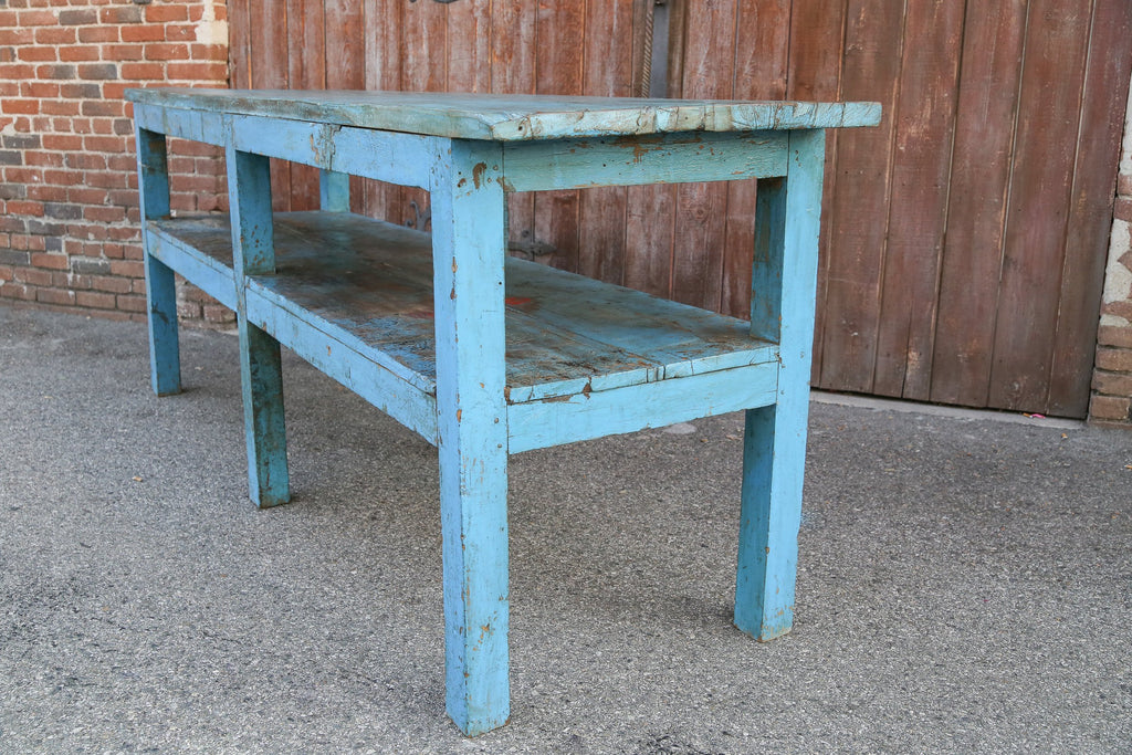 Colonial Azure Farmhouse Kitchen Table